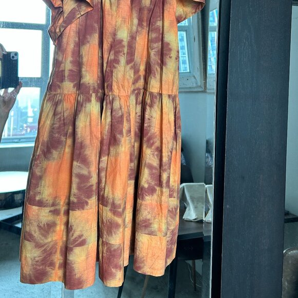 'Isolde' Red Jewel Neck Dress - Picture 10 of 11